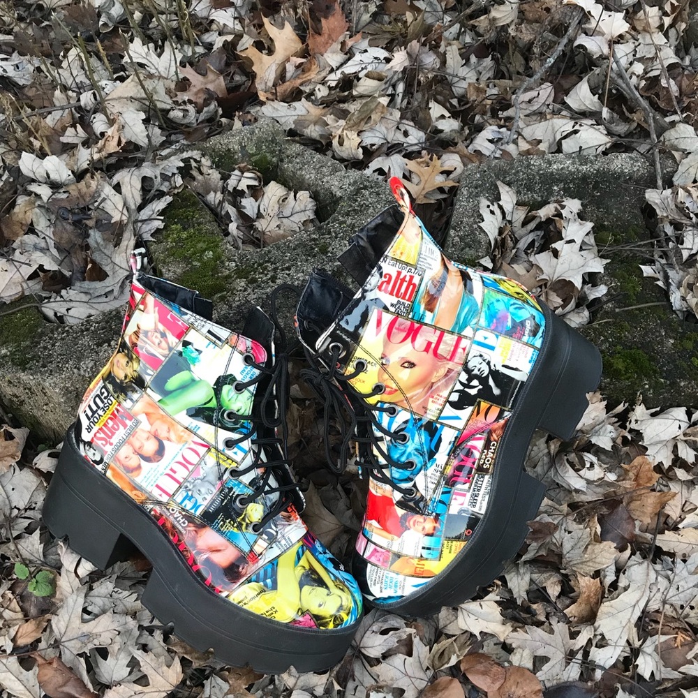 Vogue Magazine Cover Combat Boots